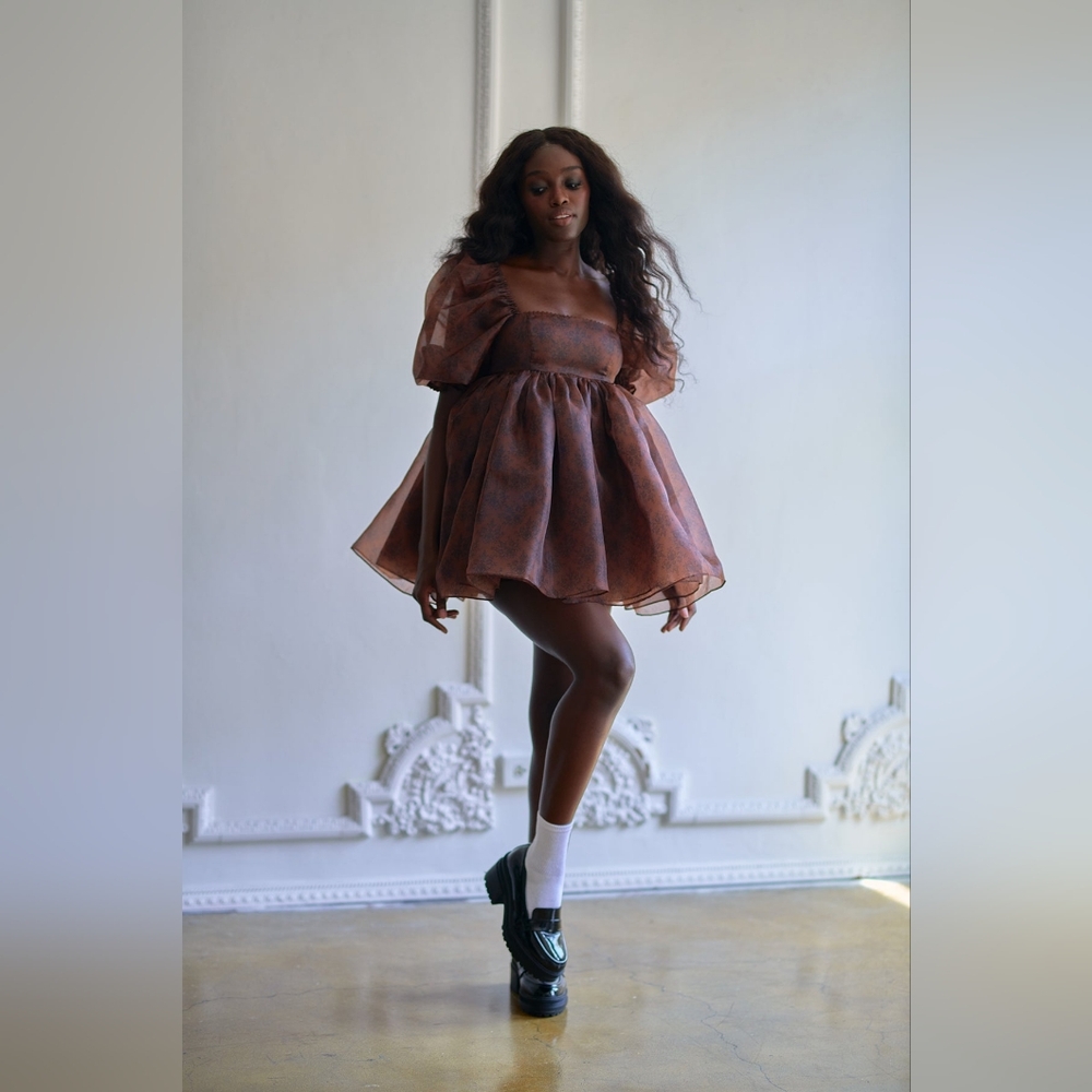 Selkie Chocolate Puff Dress